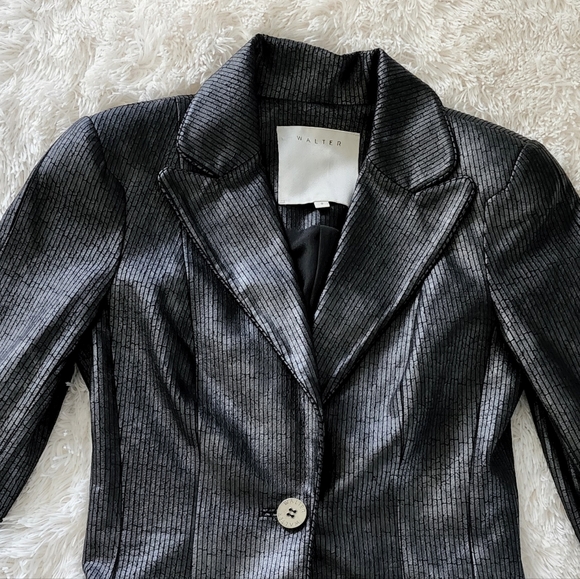 Walter Black Vegan Leather Jacket/ Blazer, S2z 0 (Hot!!!) - Picture 6 of 16
